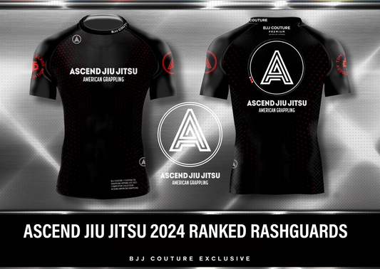 Ascend Jiu Jitsu Ranked Rashguard - Black
