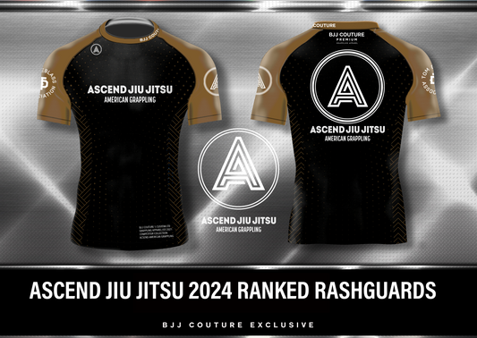 Ascend Jiu Jitsu Ranked Rashguard - Brown and Black
