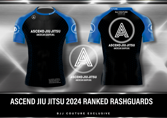 Ascend Jiu Jitsu Ranked Rashguard - Blue and Black