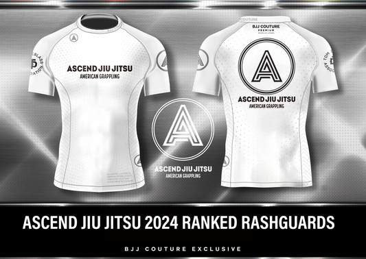 Ascend Jiu Jitsu Ranked Rashguard - White