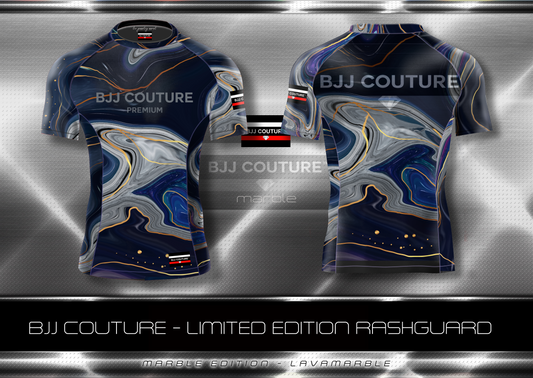 BJJ Couture Dark Blue and Purple Marble Rashguard