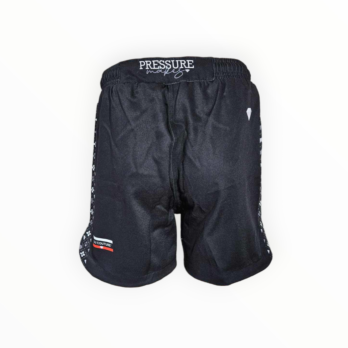 BJJ Couture Black Seamless Diamond Pattern Grappling Shorts