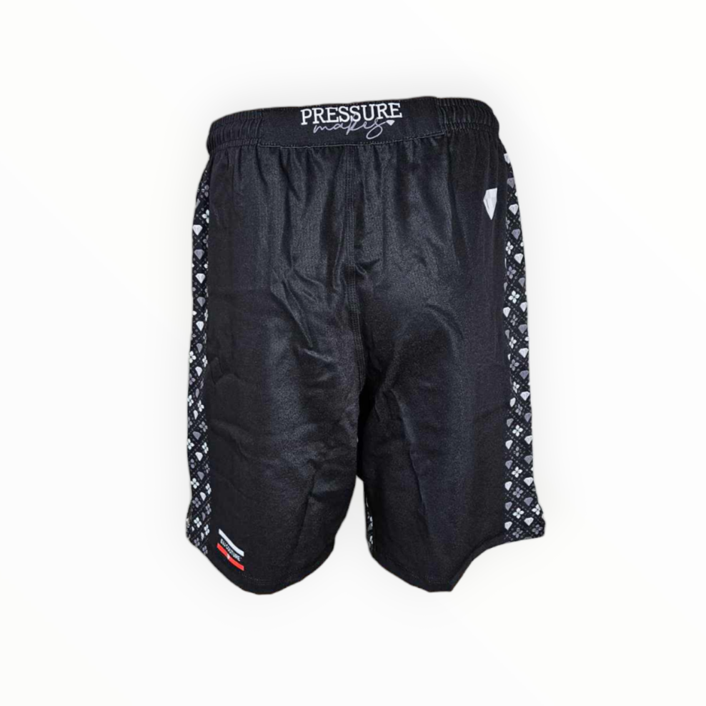 BJJ Couture Black Seamless Diamond Pattern Grappling Shorts