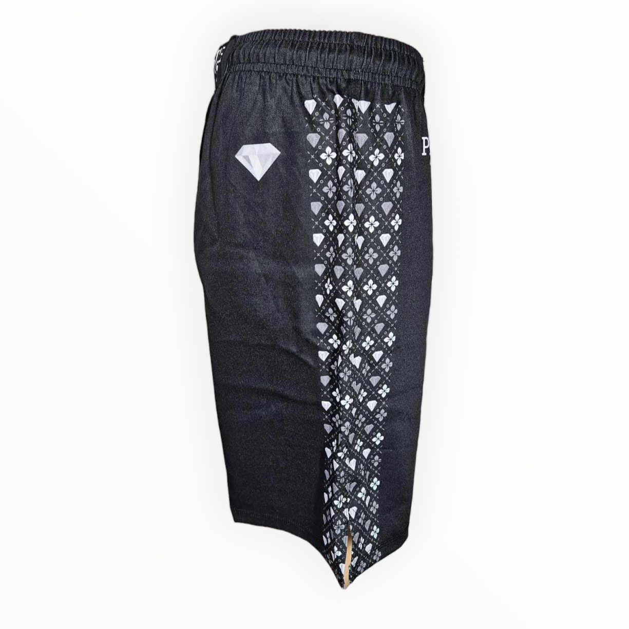 BJJ Couture Black Seamless Diamond Pattern Grappling Shorts