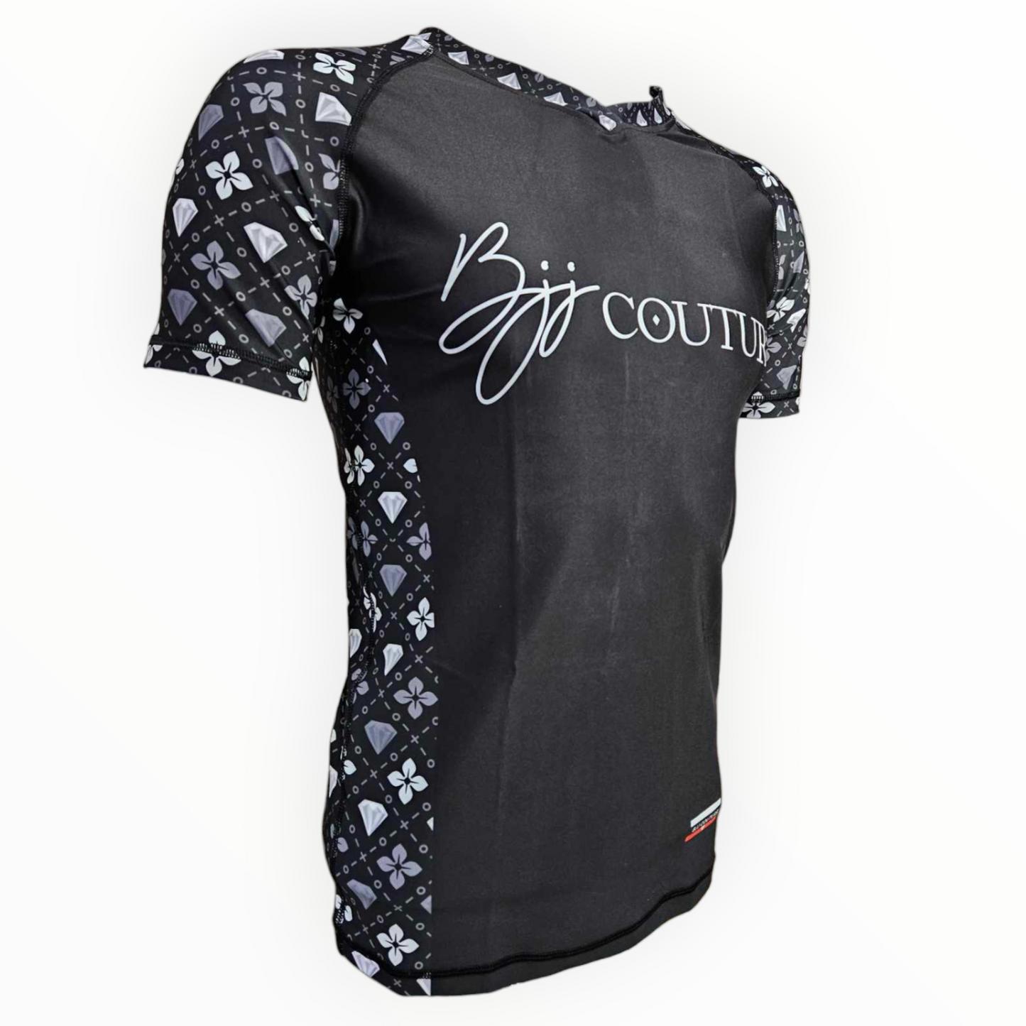 BJJ Couture Black Seamless Diamond Rashguard