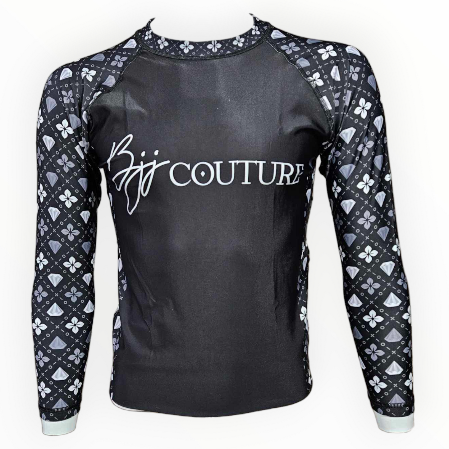 BJJ Couture Black Seamless Diamond Rashguard