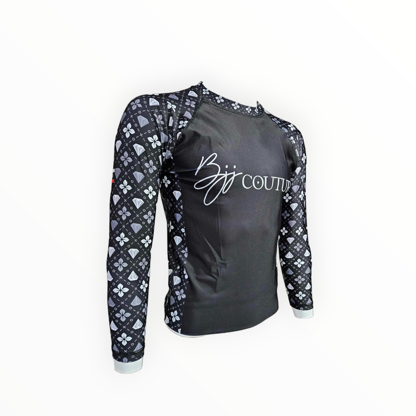 BJJ Couture Black Seamless Diamond Rashguard