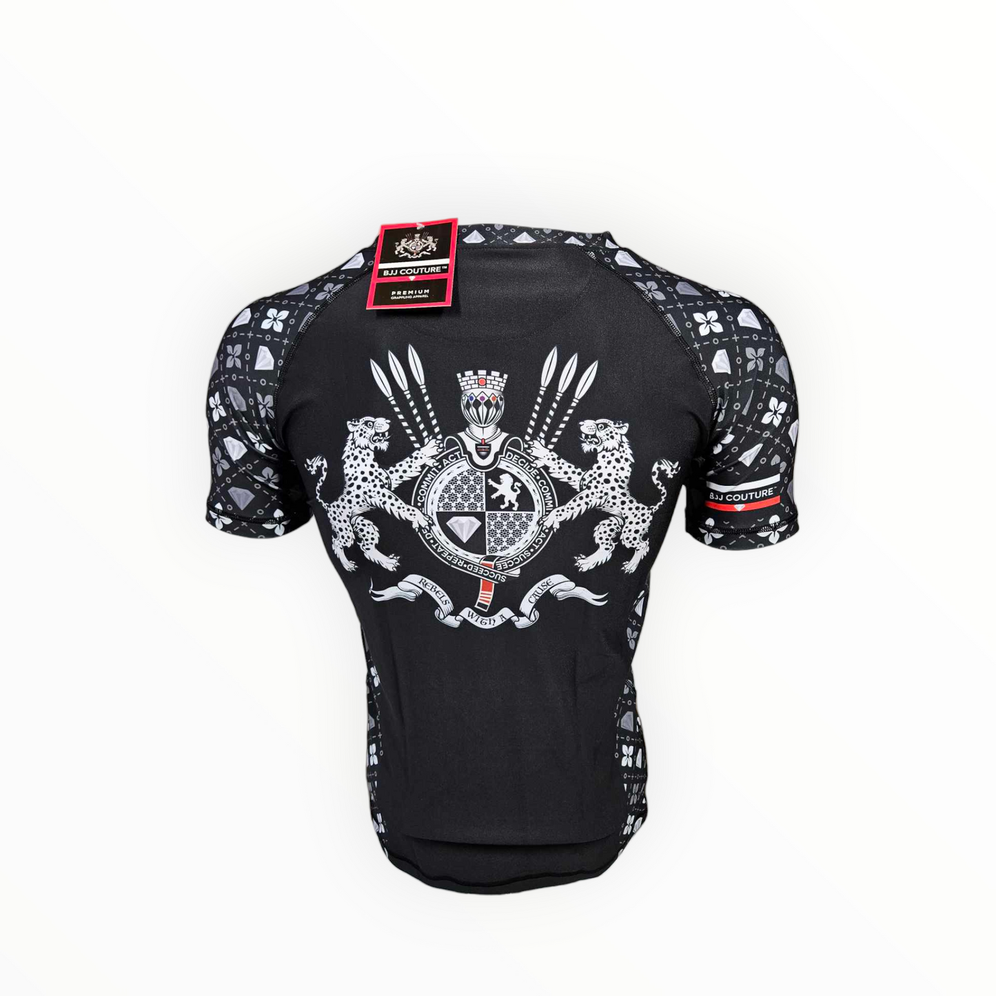 BJJ Couture Black Seamless Diamond Rashguard