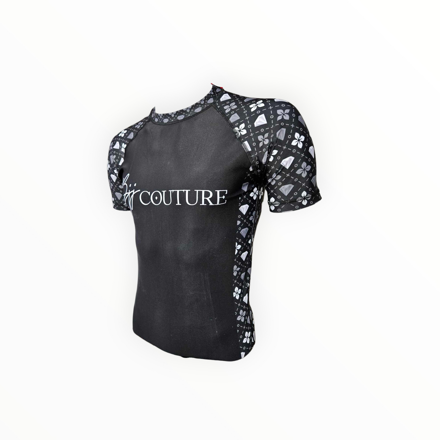 BJJ Couture Black Seamless Diamond Rashguard