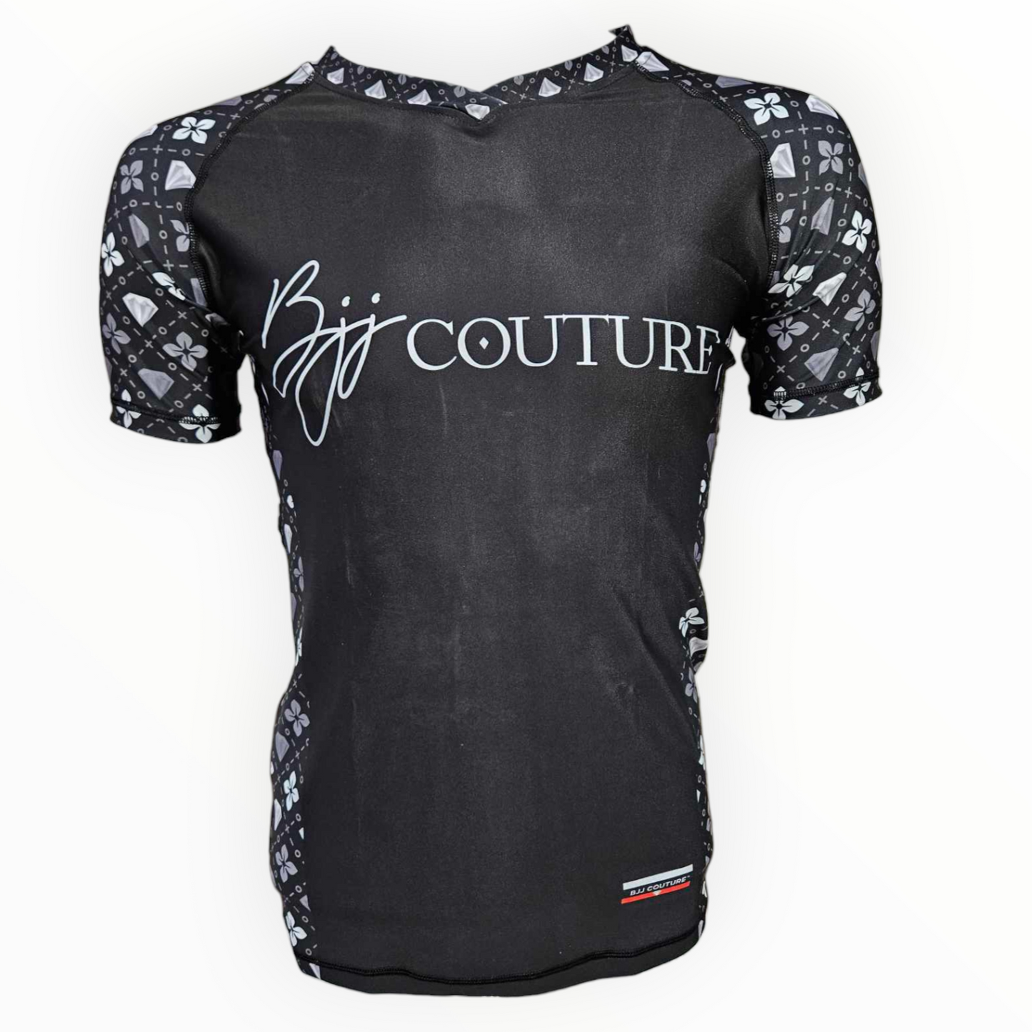 BJJ Couture Black Seamless Diamond Rashguard