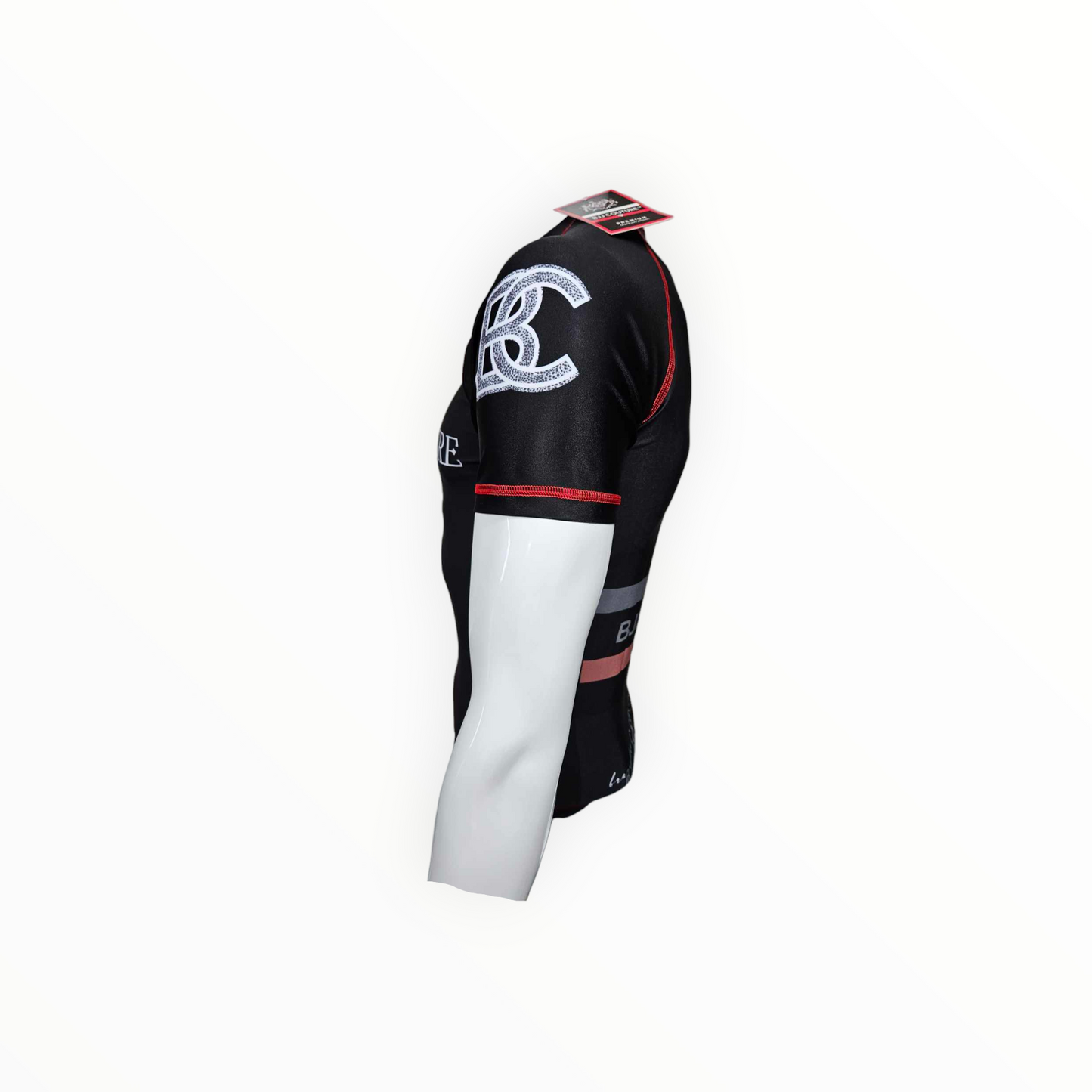 BJJ Couture Essentials Black Rashguard with Red Stitching