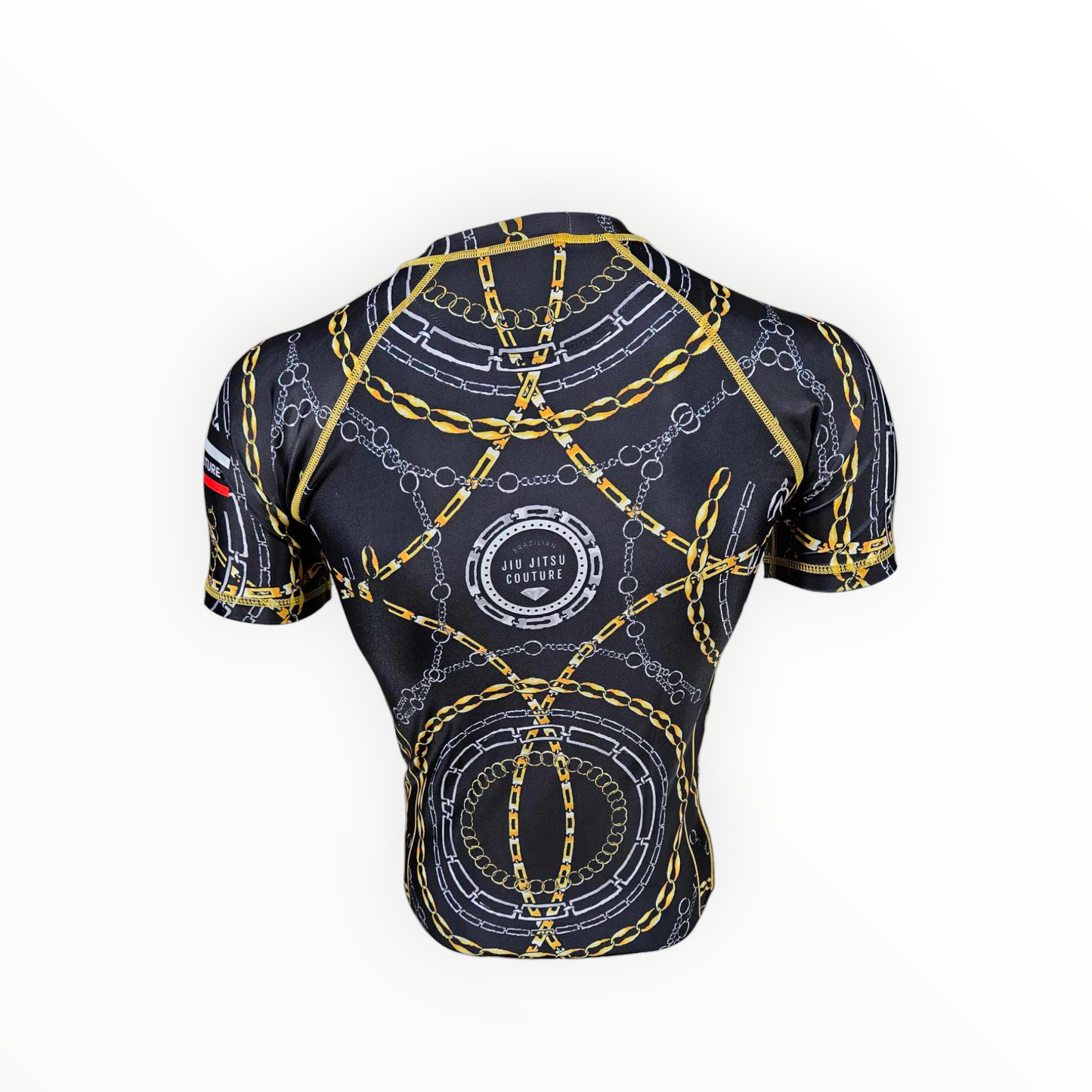 BJJ Couture Black and Gold Chains Rashguard