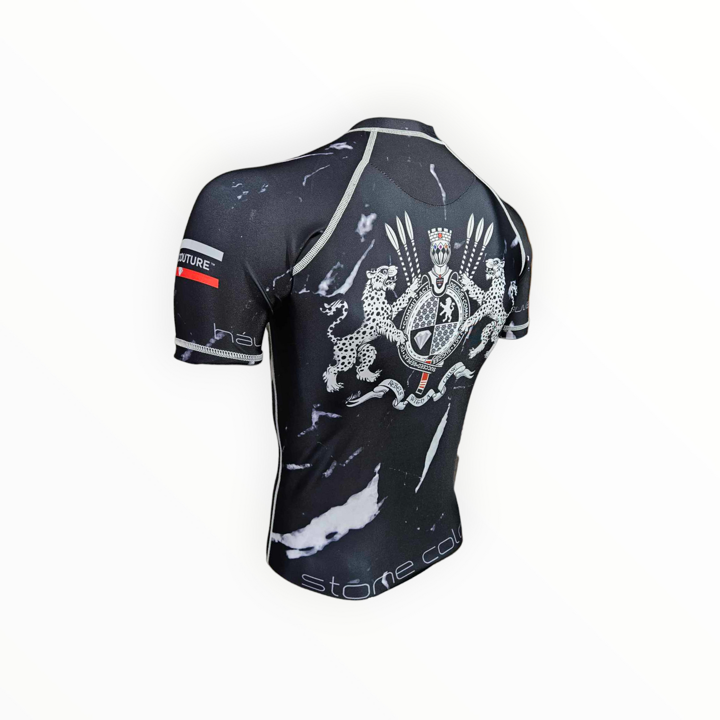 Black Carrara Marble Rashguard (Black or White Stitching)