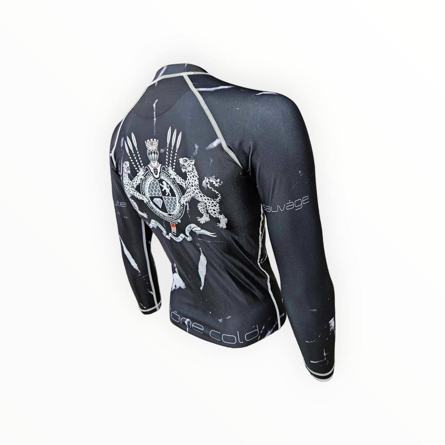 Black Carrara Marble Rashguard (Black or White Stitching)