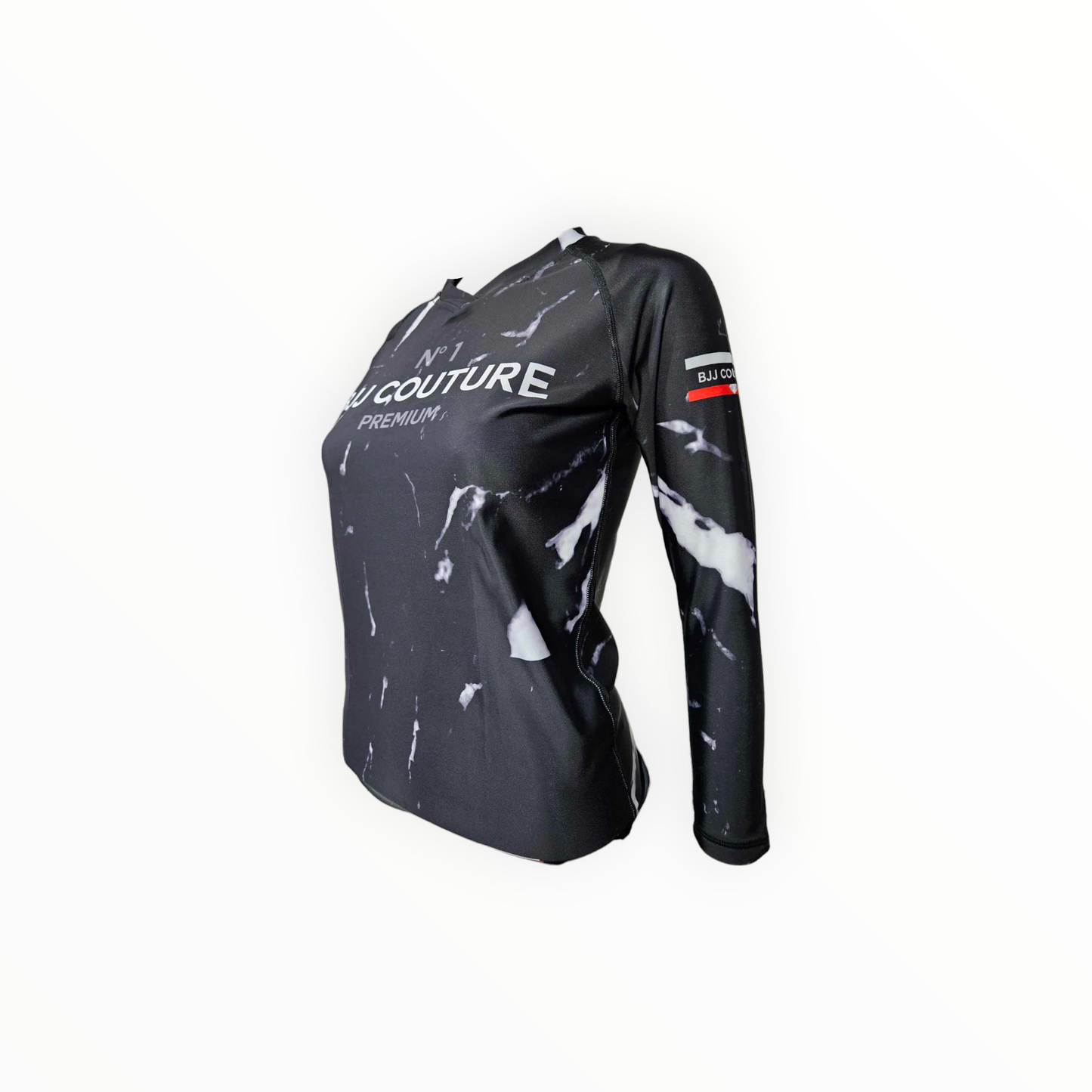 Black Carrara Marble Rashguard (Black or White Stitching)