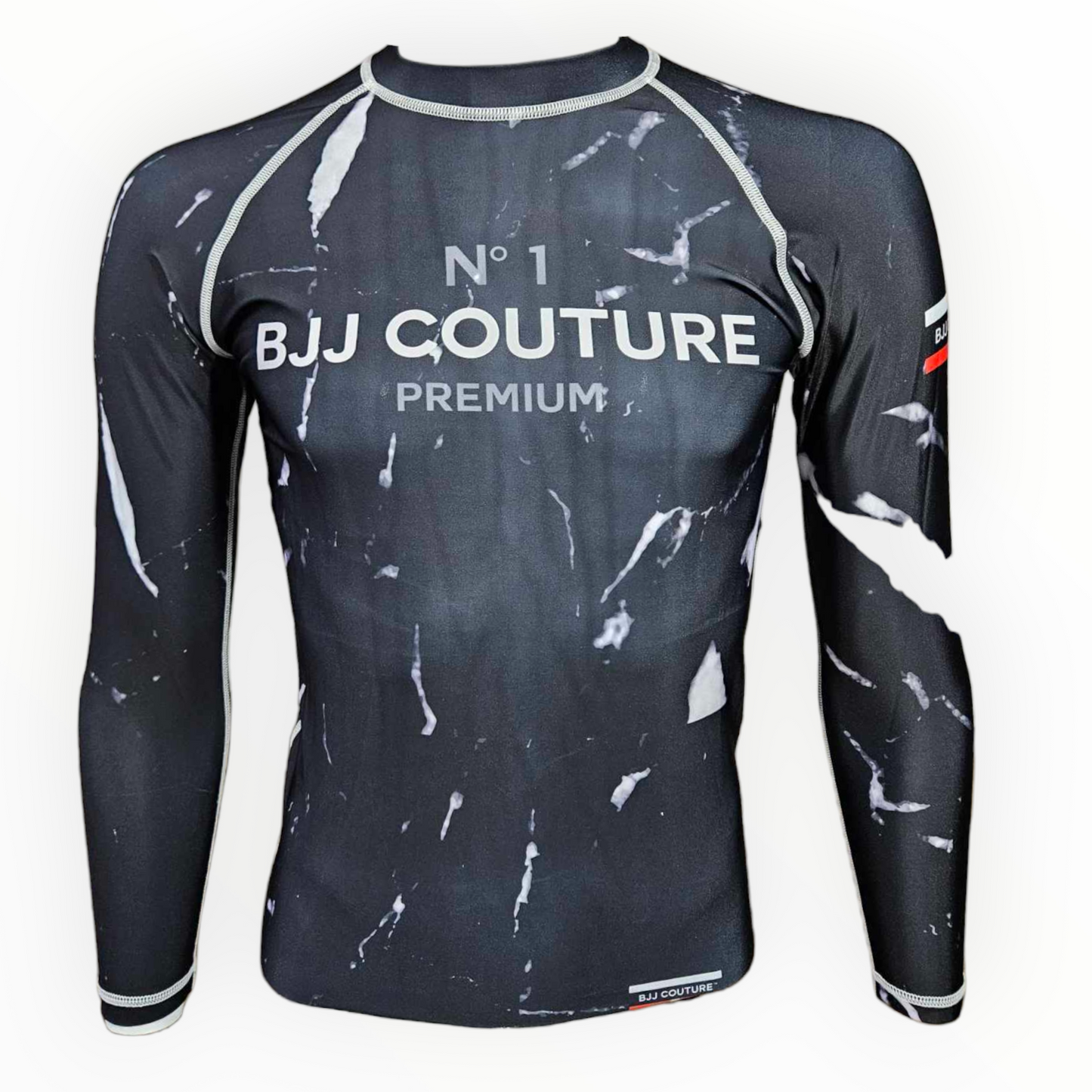 Black Carrara Marble Rashguard (Black or White Stitching)