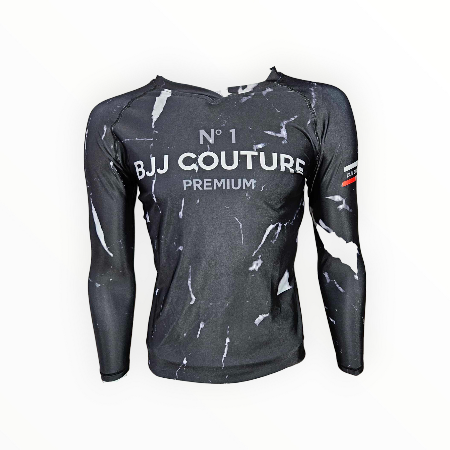 Black Carrara Marble Rashguard (Black or White Stitching)
