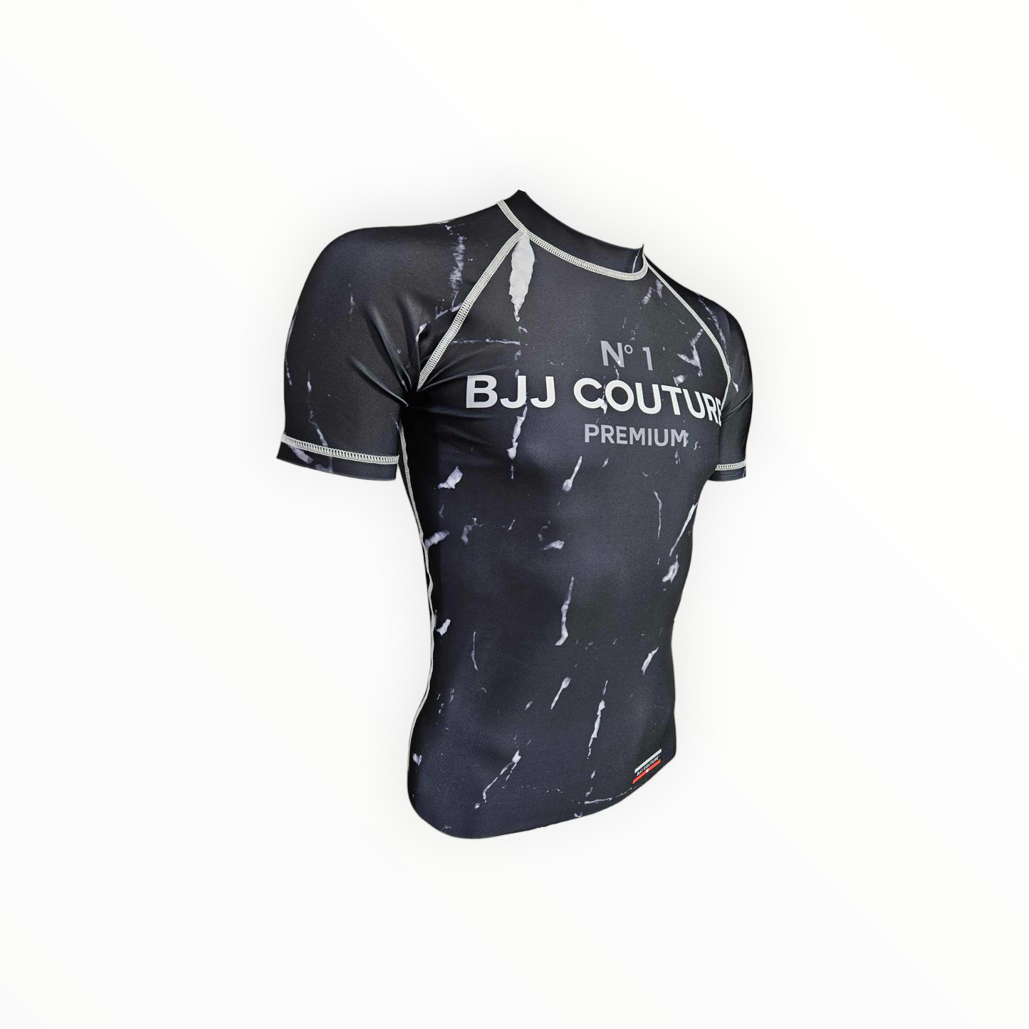 Black Carrara Marble Rashguard (Black or White Stitching)