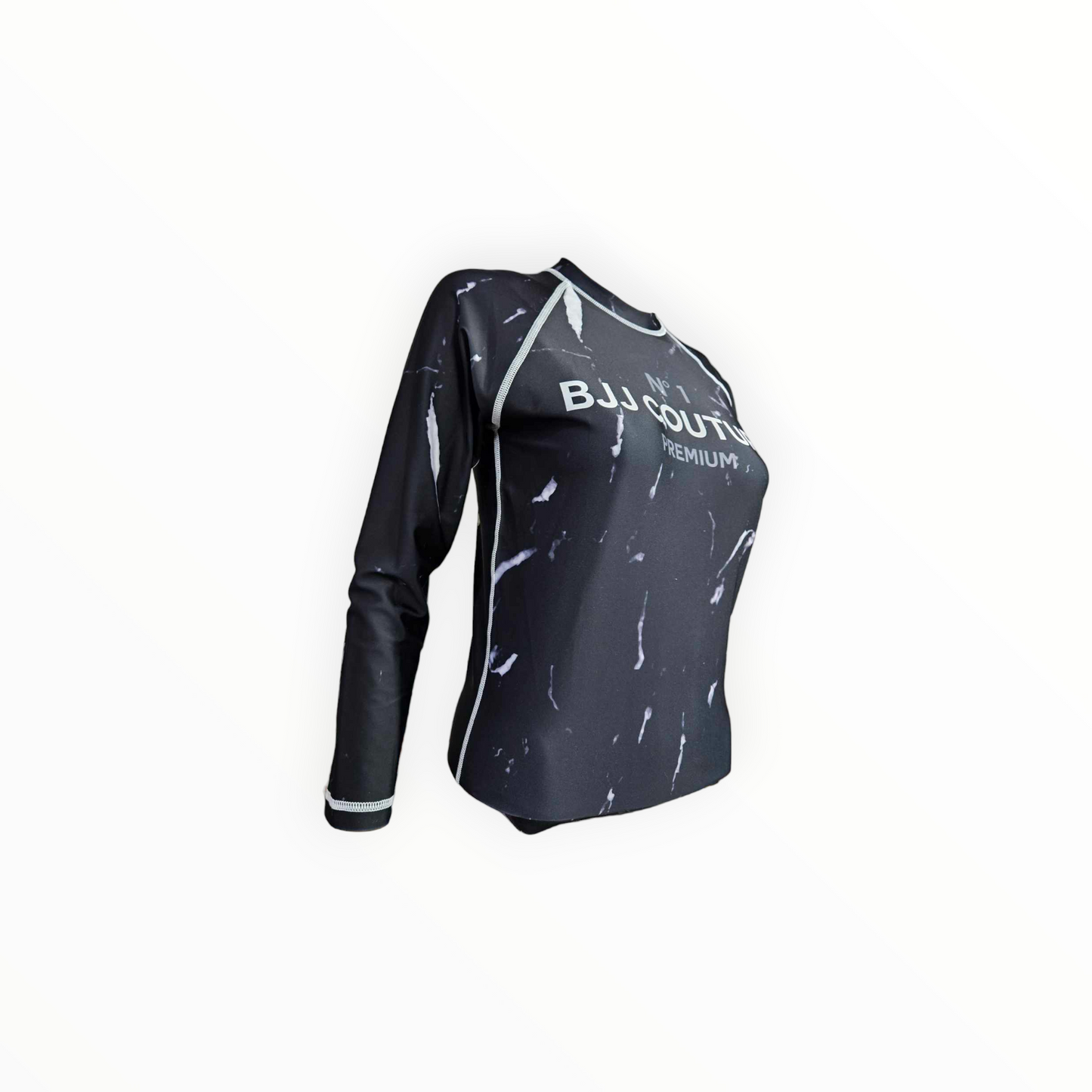 Black Carrara Marble Rashguard (Black or White Stitching)