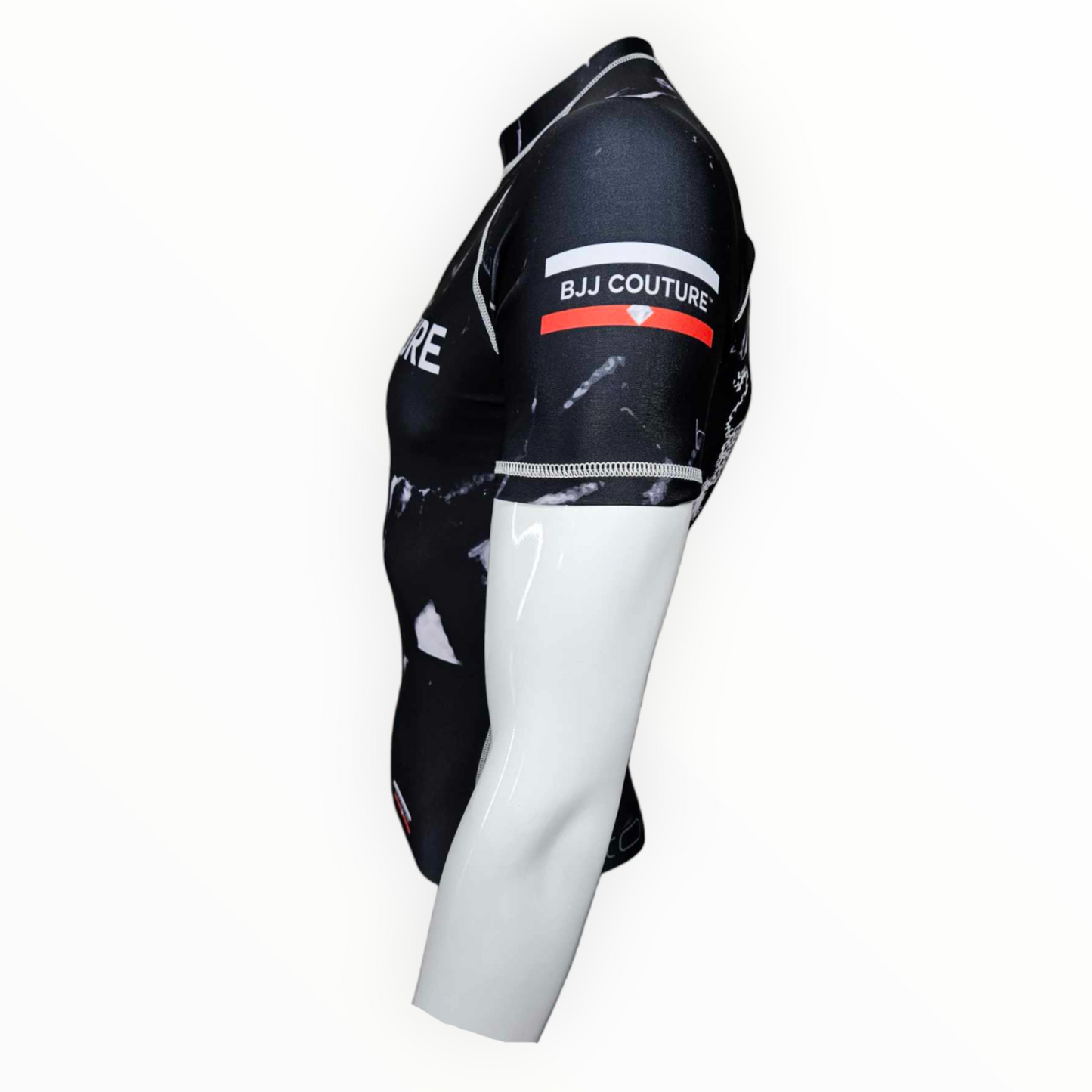 Black Carrara Marble Rashguard (Black or White Stitching)