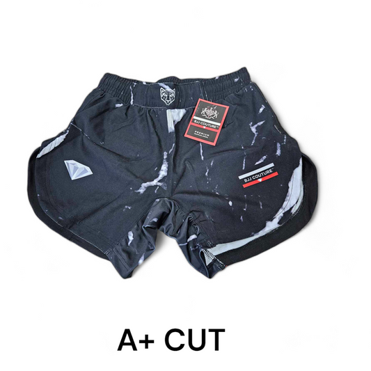 Black Carrara Marble Grappling Shorts