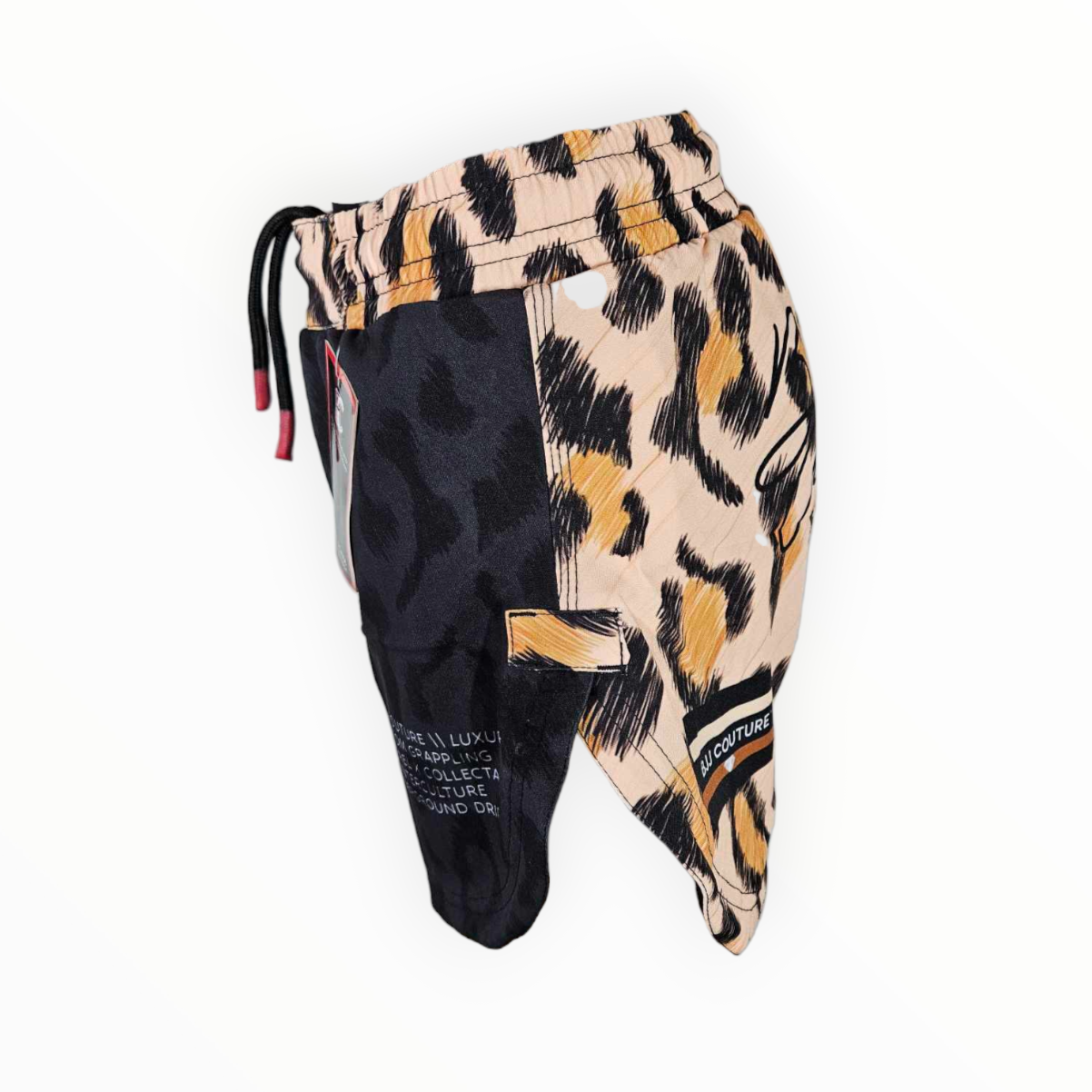 BJJ Couture Leopard Print Black & Brown Grappling Shorts