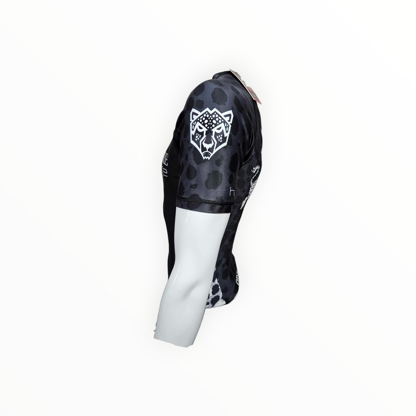 BJJ Couture Leopard Print Black & Grey Rashguard
