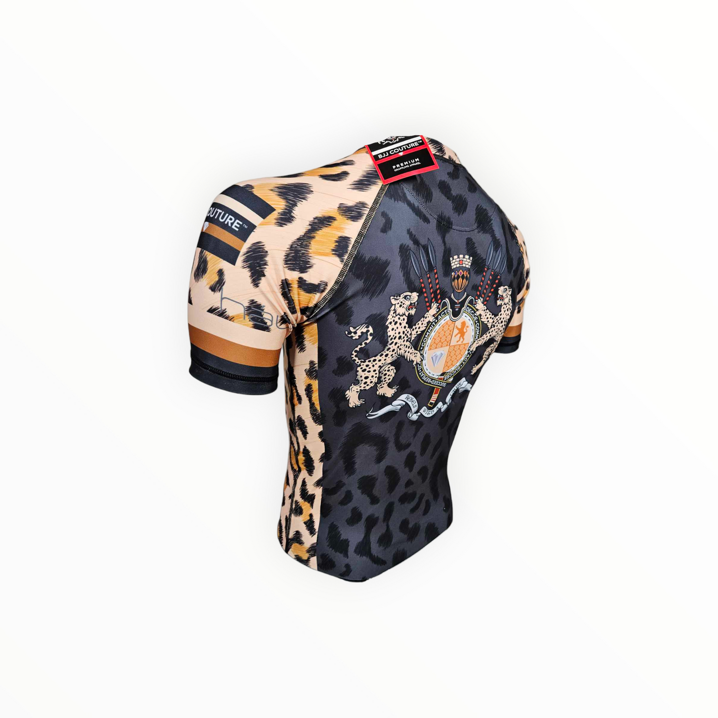 BJJ Couture Leopard Print Black & Brown Rashguard