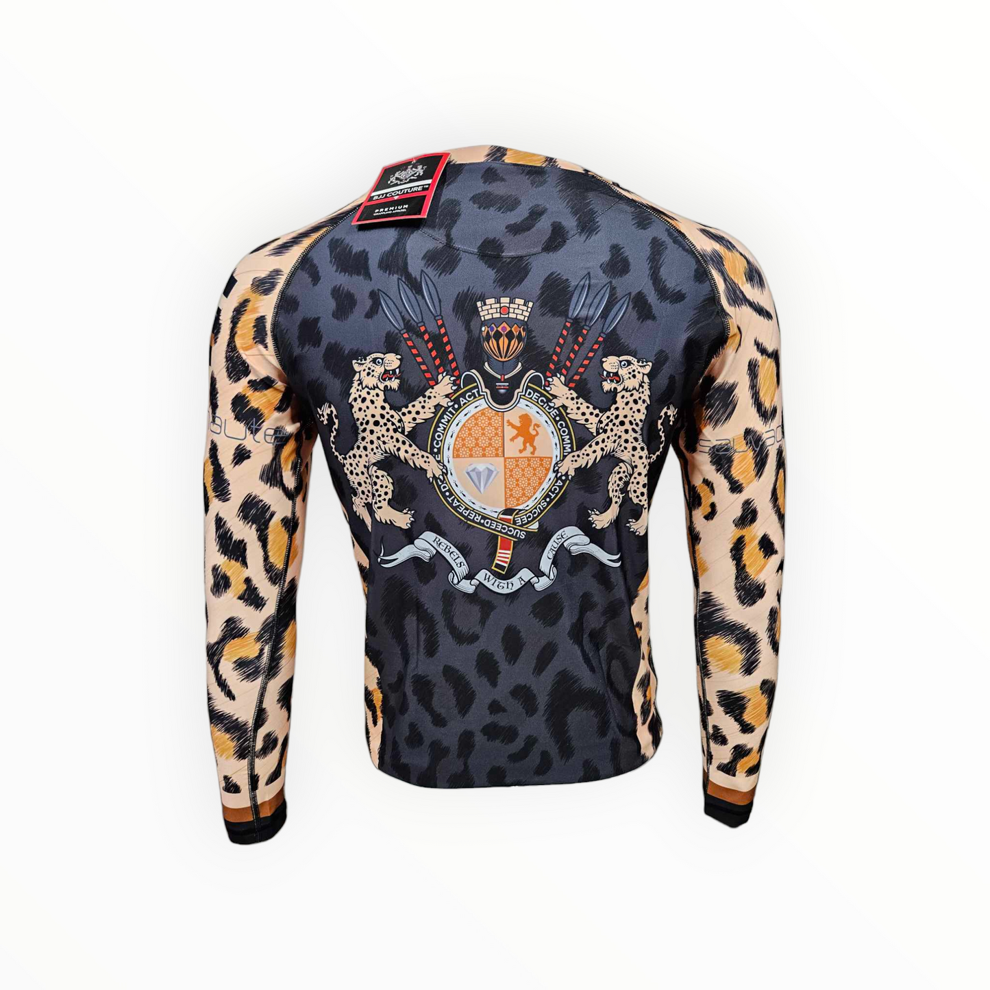 BJJ Couture Leopard Print Black & Brown Rashguard