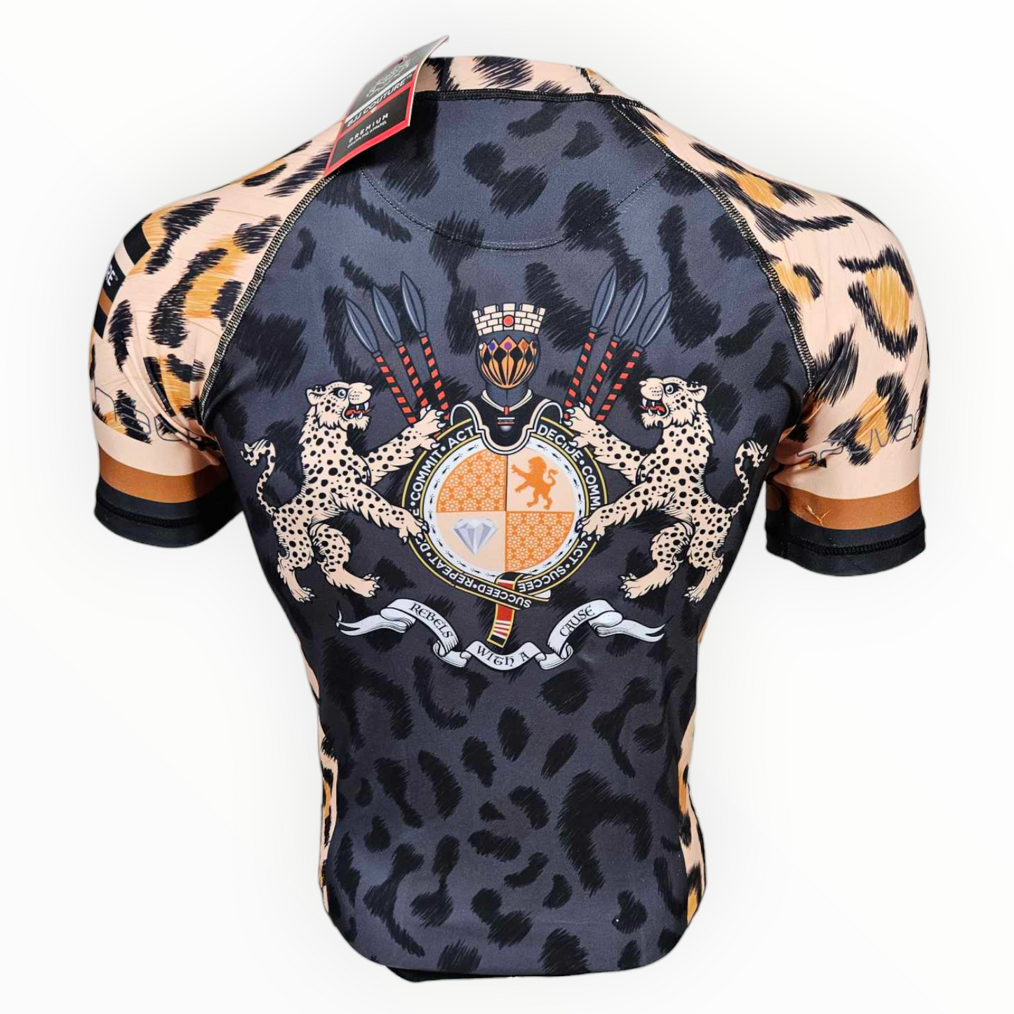 BJJ Couture Leopard Print Black & Brown Rashguard