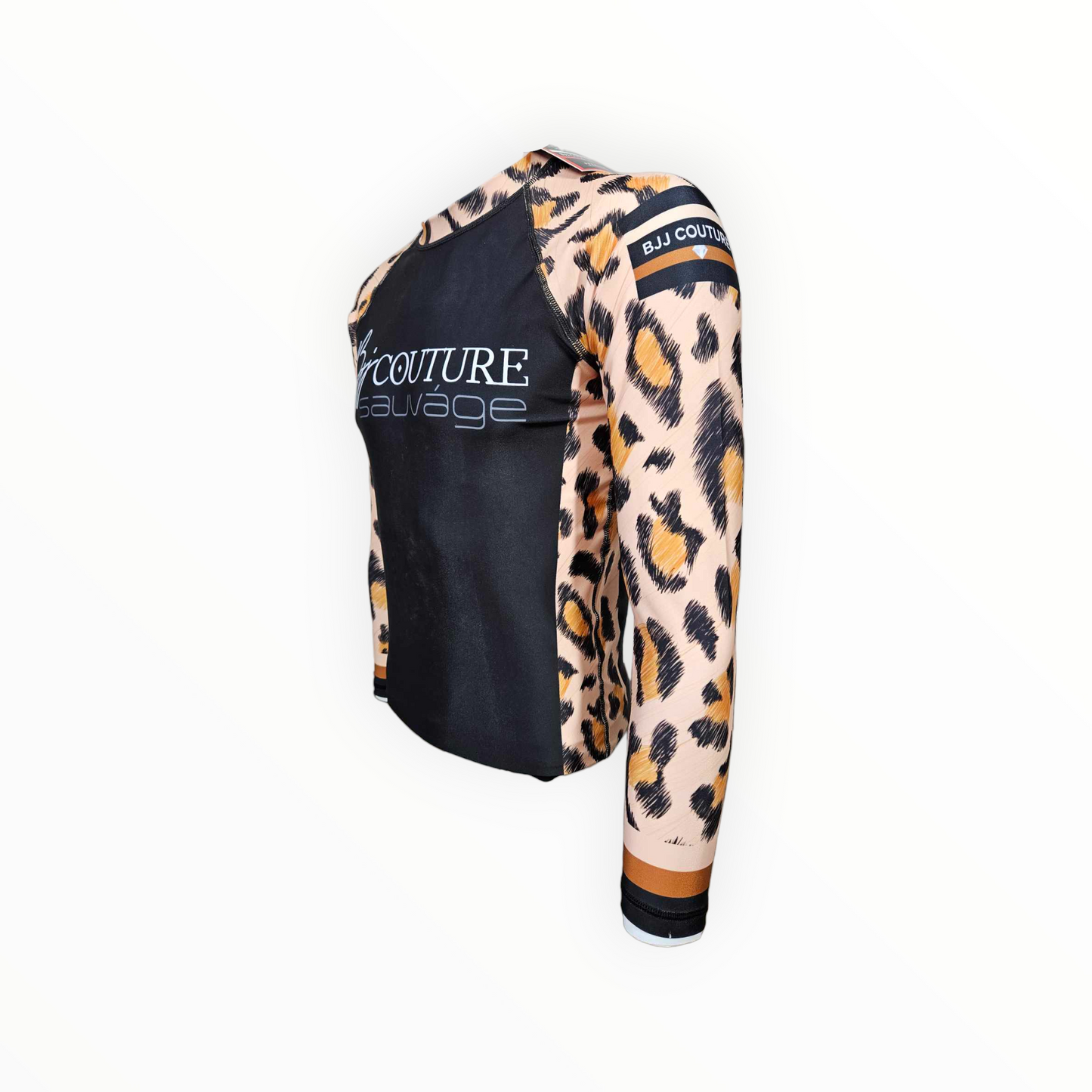 BJJ Couture Leopard Print Black & Brown Rashguard