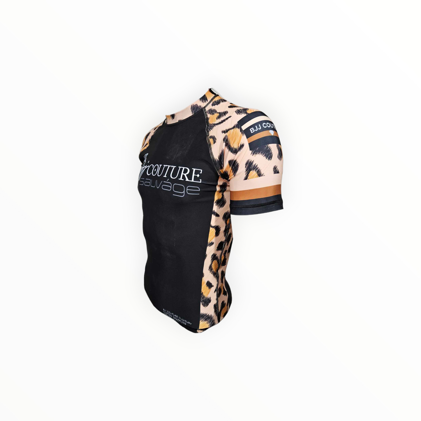 BJJ Couture Leopard Print Black & Brown Rashguard