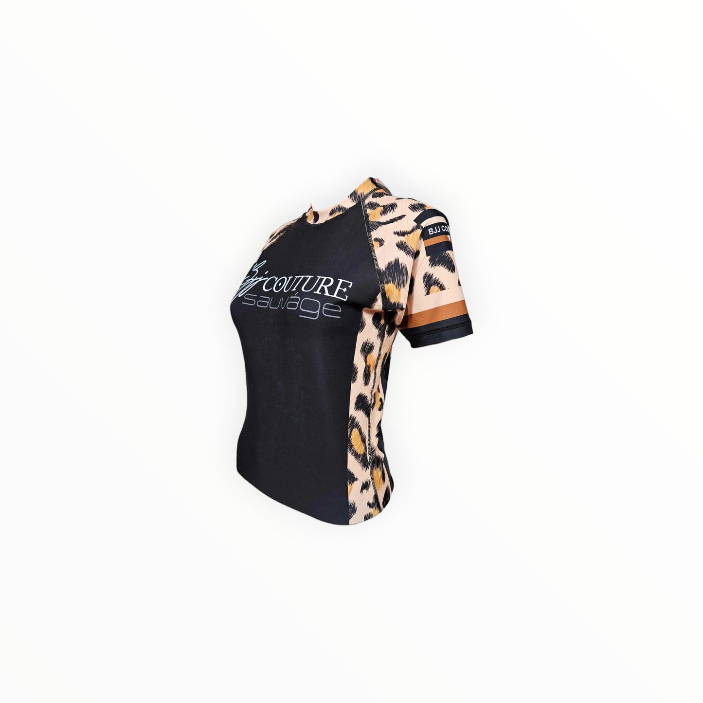BJJ Couture Leopard Print Black & Brown Rashguard
