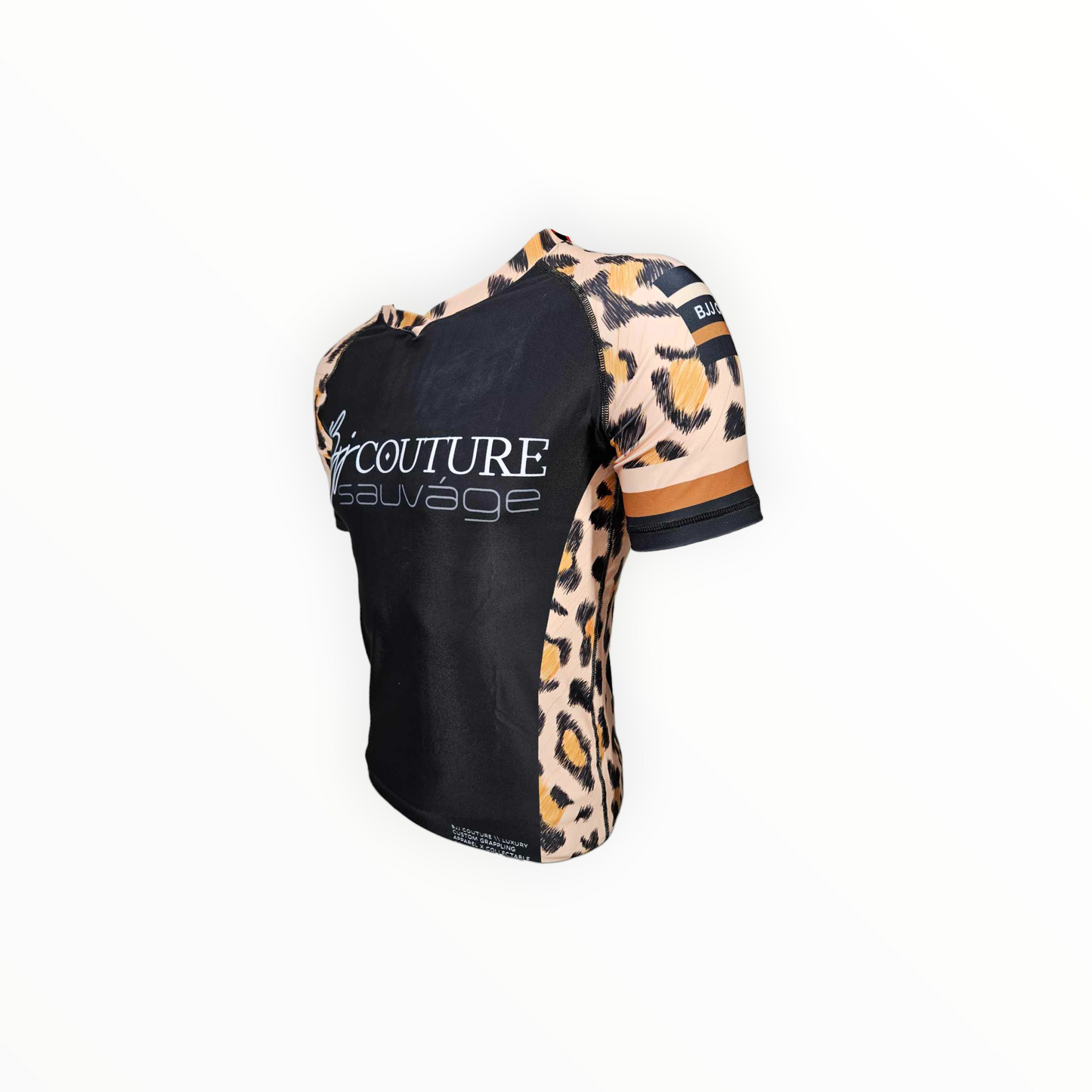 BJJ Couture Leopard Print Black & Brown Rashguard