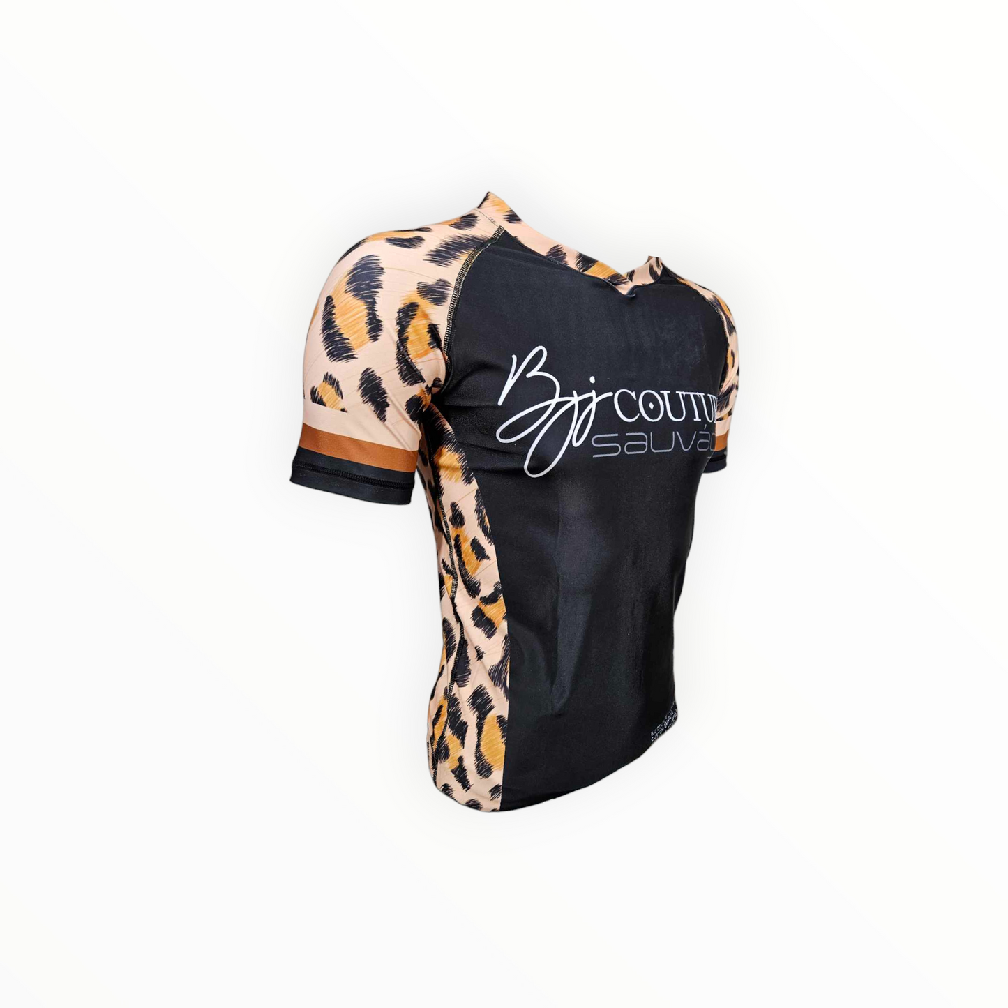 BJJ Couture Leopard Print Black & Brown Rashguard