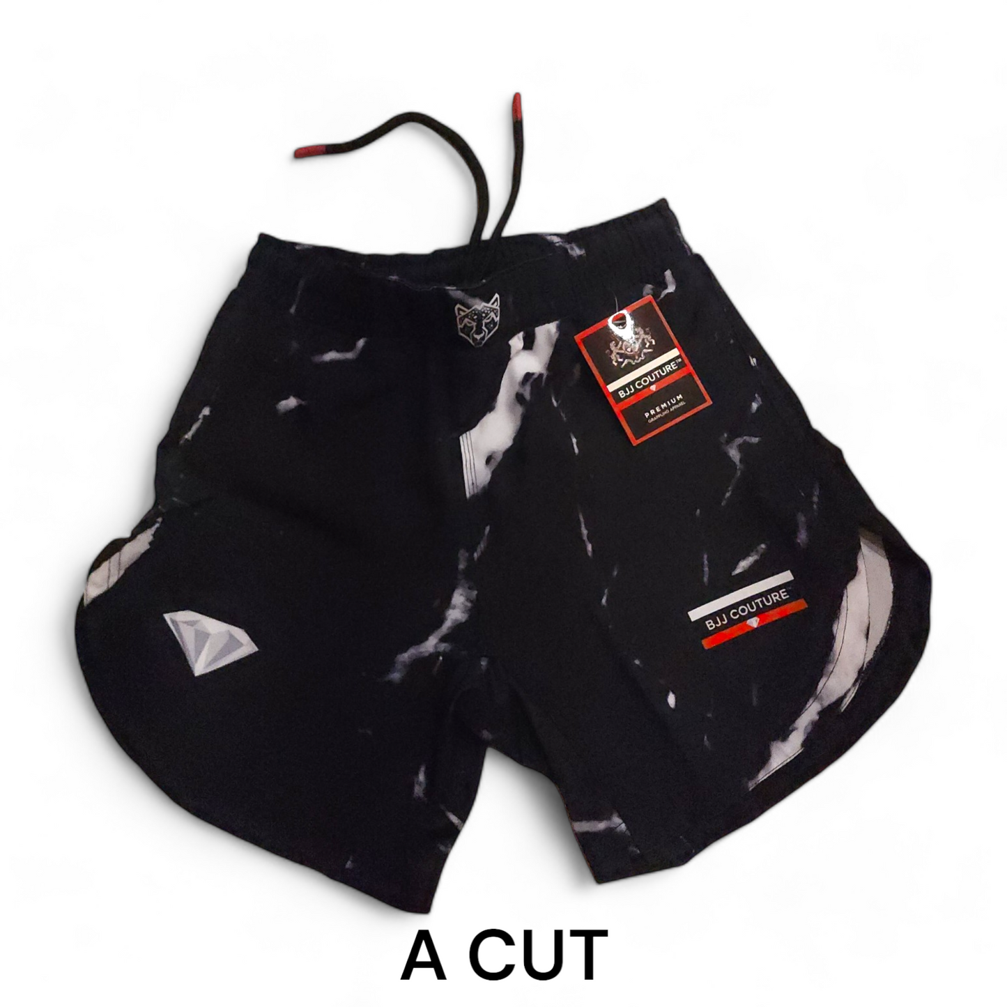 Black Carrara Marble Grappling Shorts