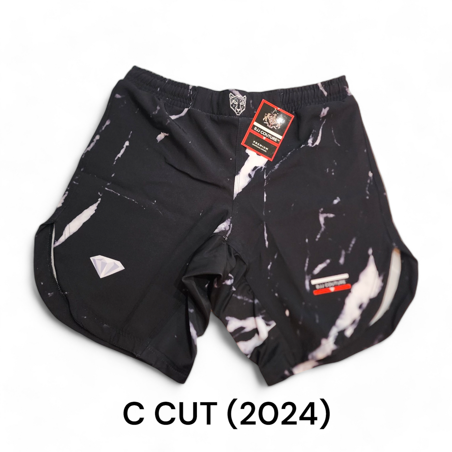 Black Carrara Marble Grappling Shorts