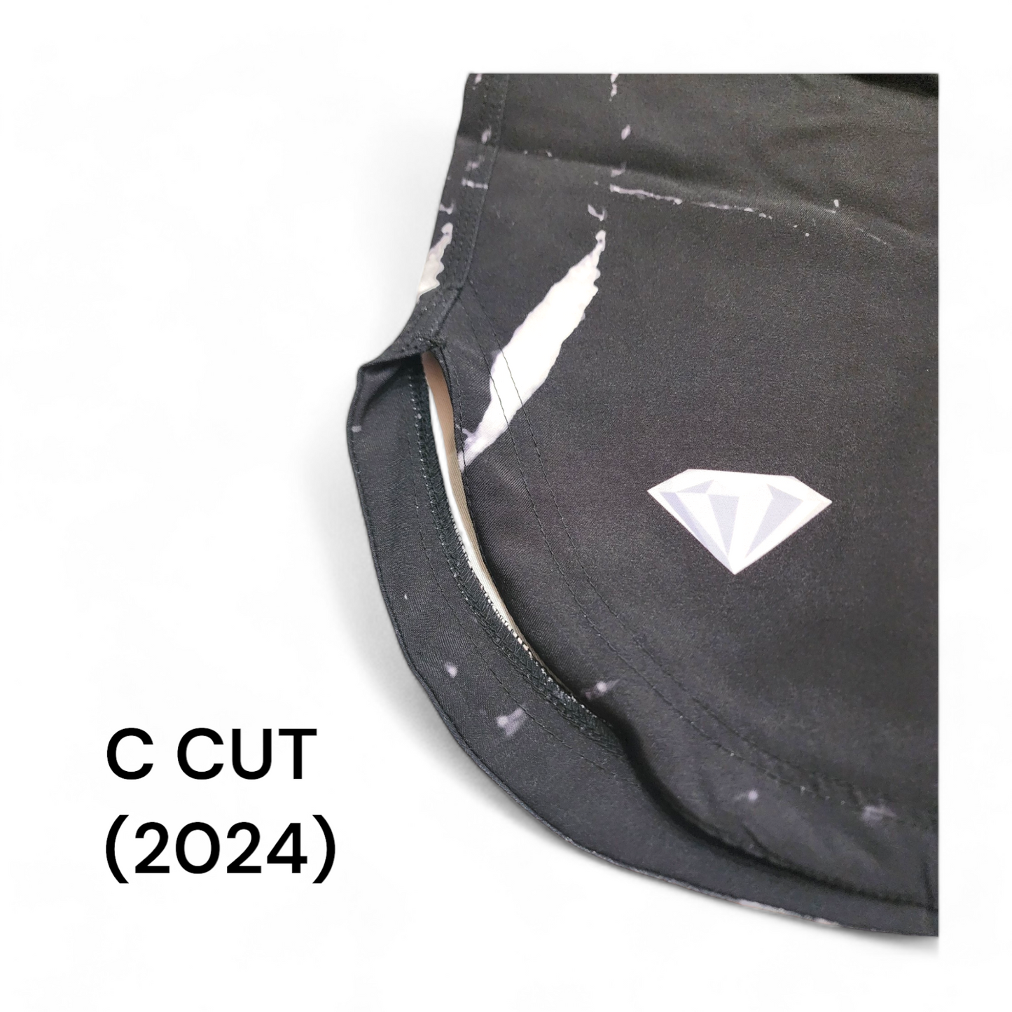 Black Carrara Marble Grappling Shorts