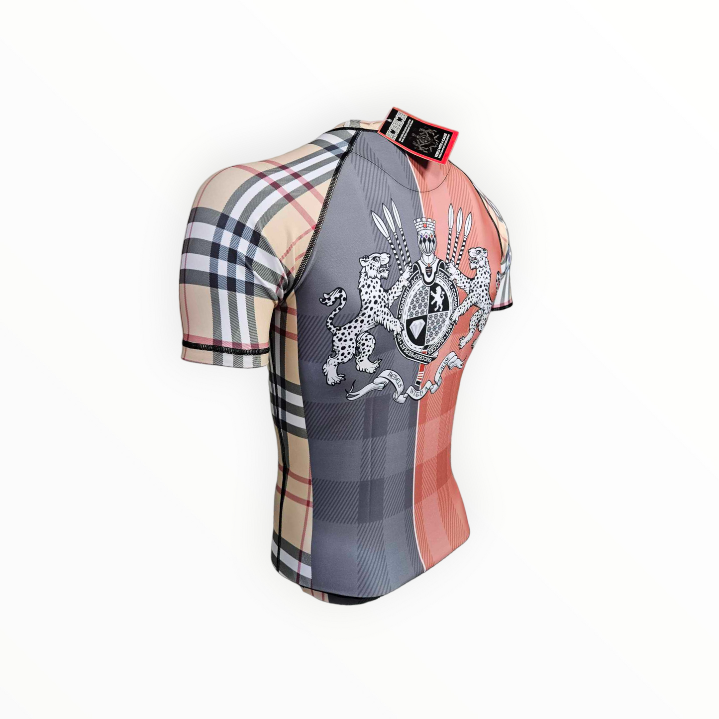 BJJ Couture Tartan Black & Tan Rashguard