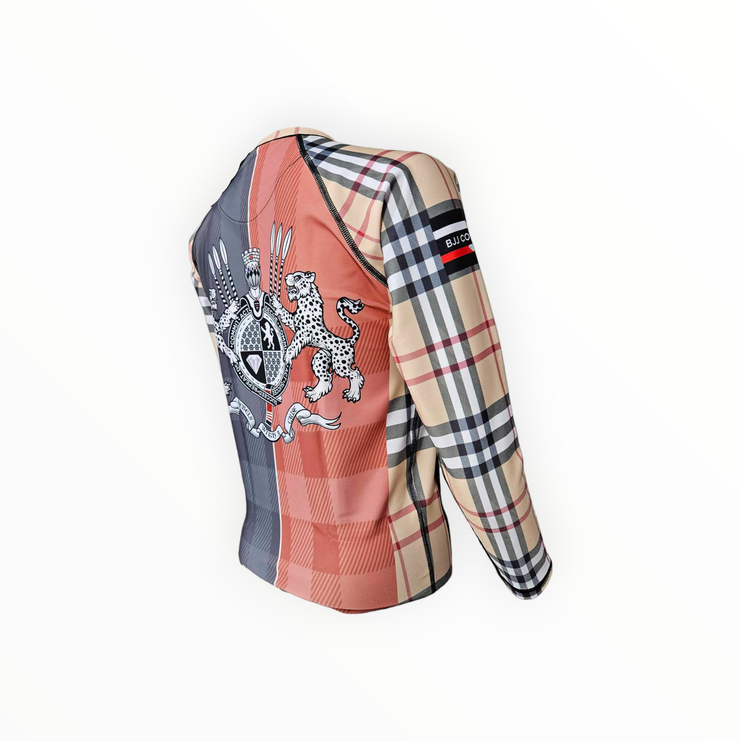 BJJ Couture Tartan Black & Tan Rashguard