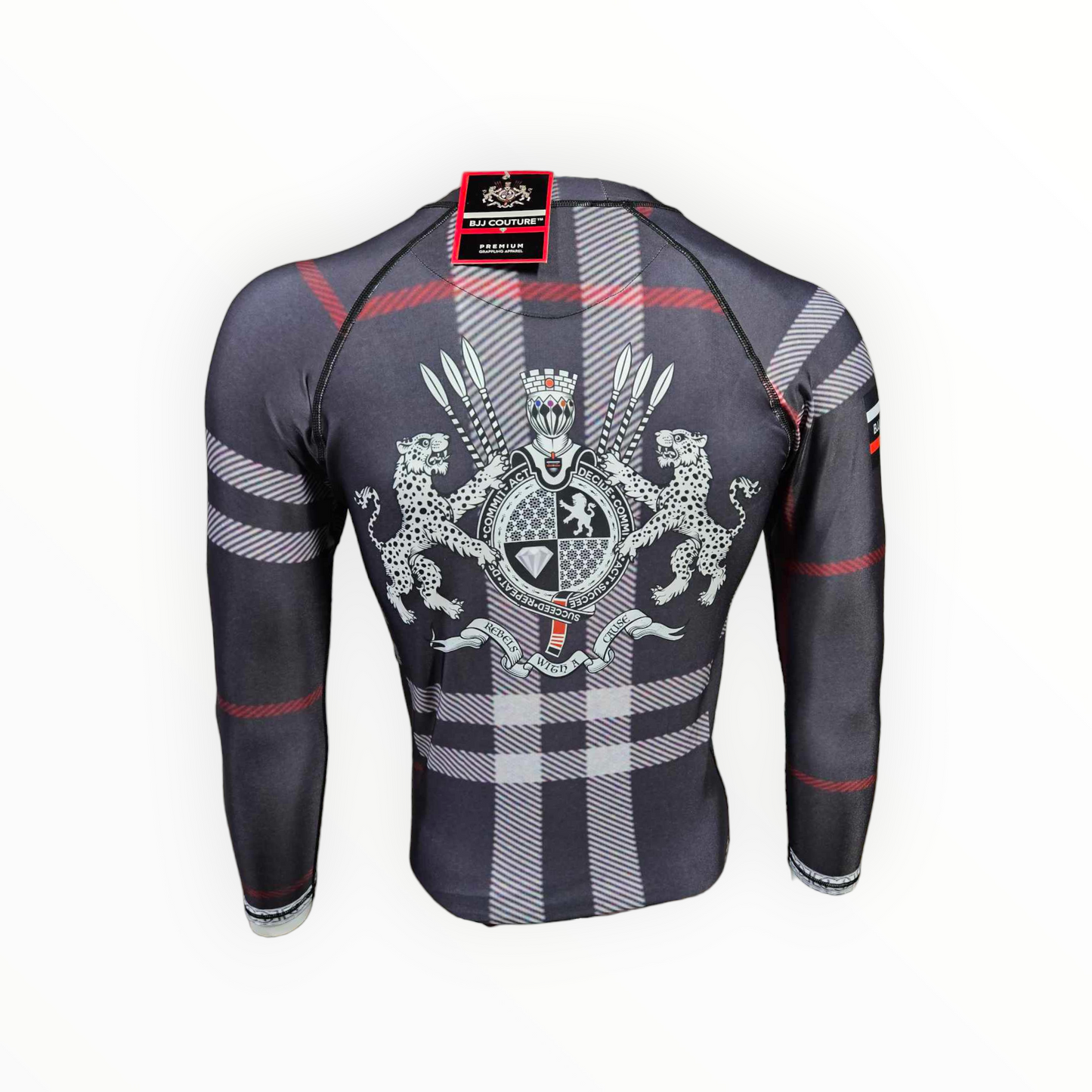 BJJ Couture Tartan Black and Red Rashguard