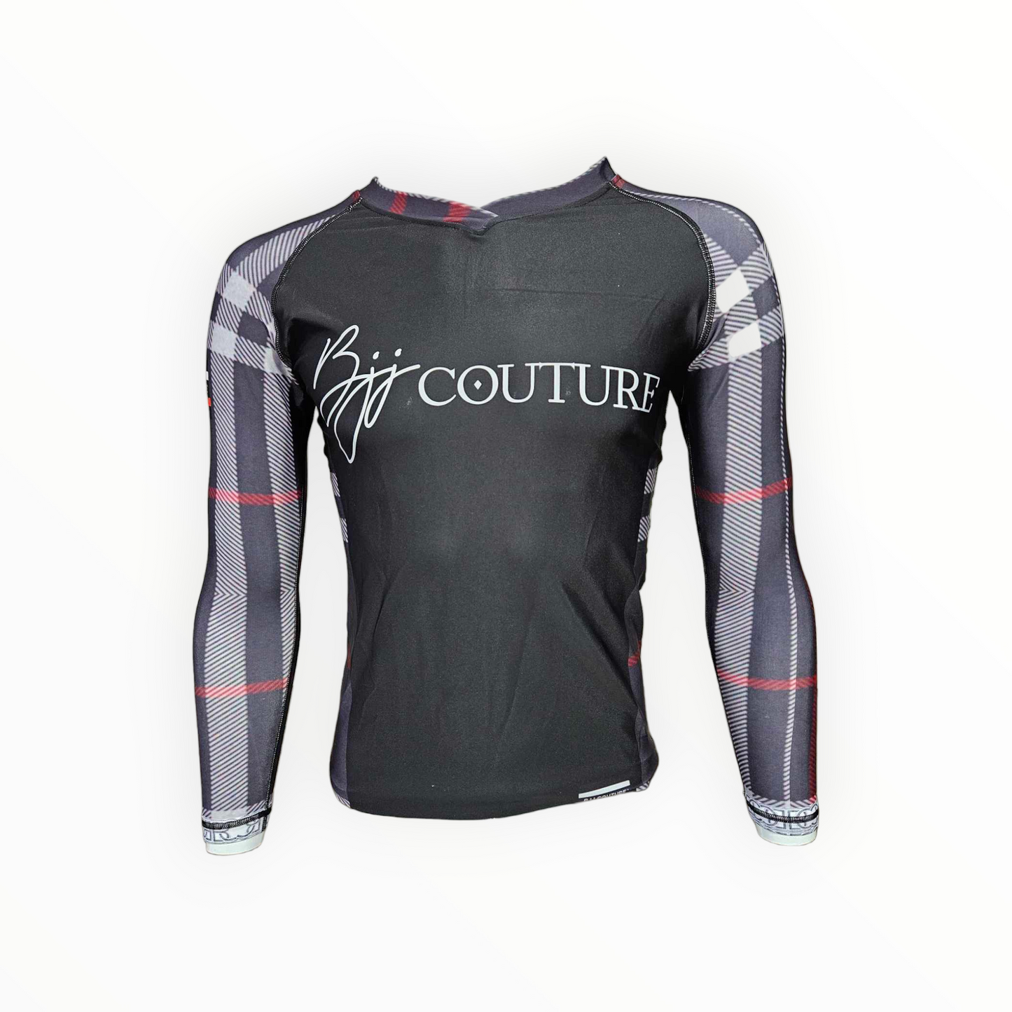 BJJ Couture Tartan Black and Red Rashguard