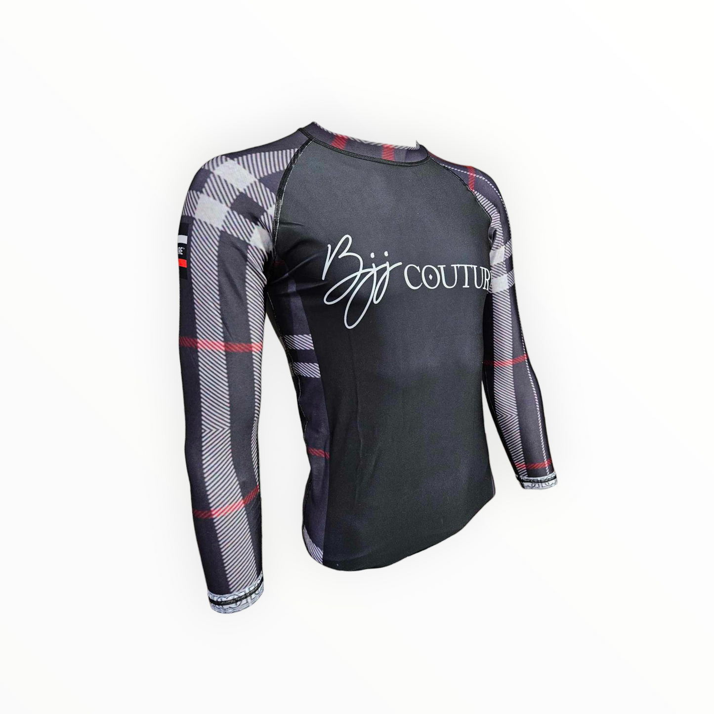 BJJ Couture Tartan Black and Red Rashguard