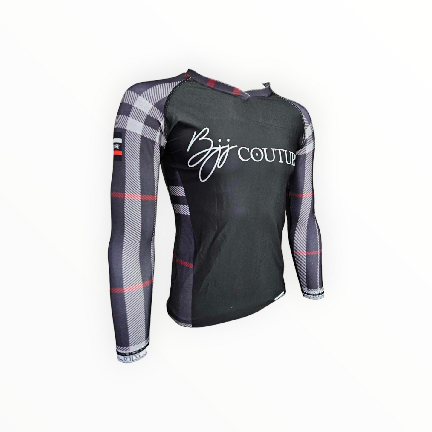 BJJ Couture Tartan Black and Red Rashguard