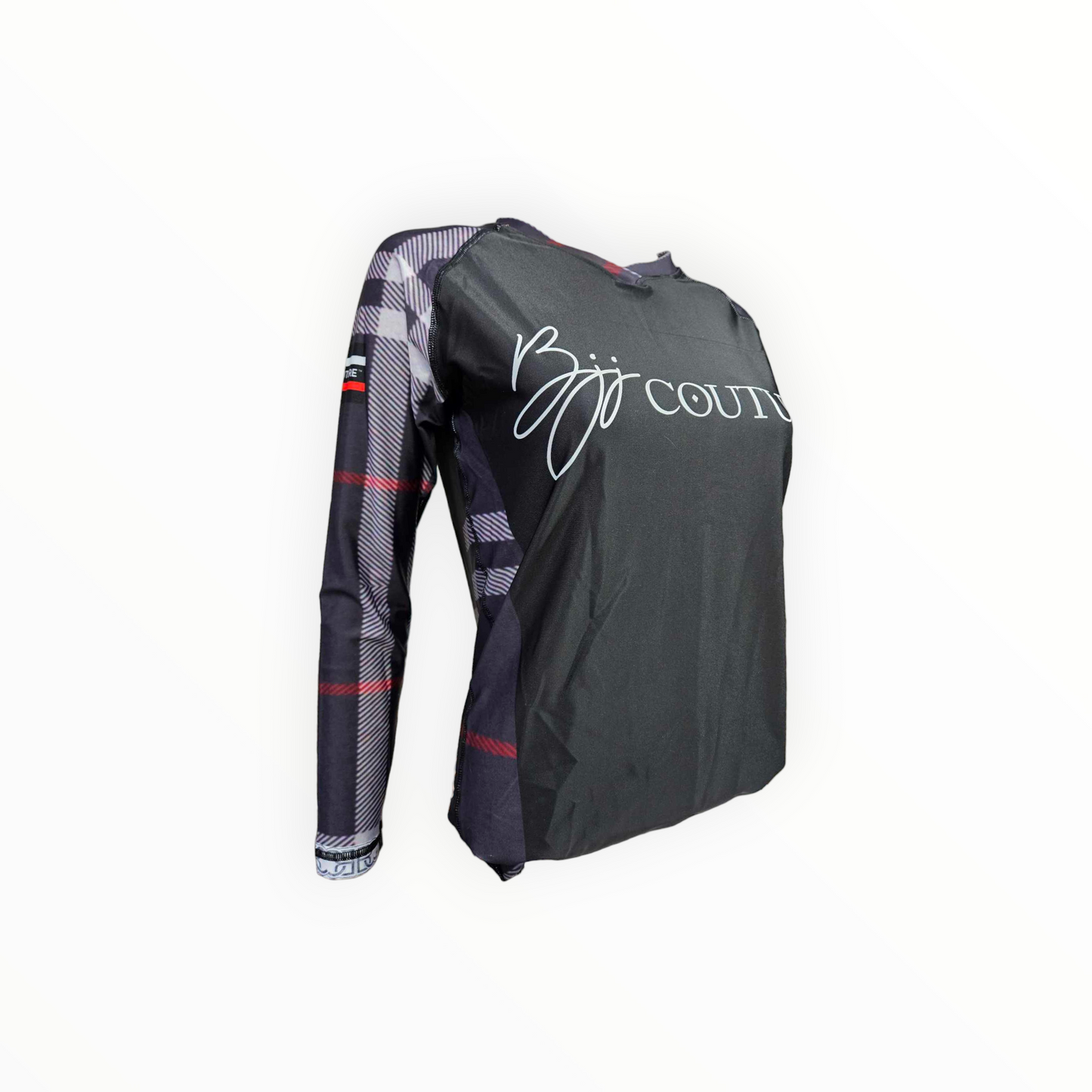 BJJ Couture Tartan Black and Red Rashguard
