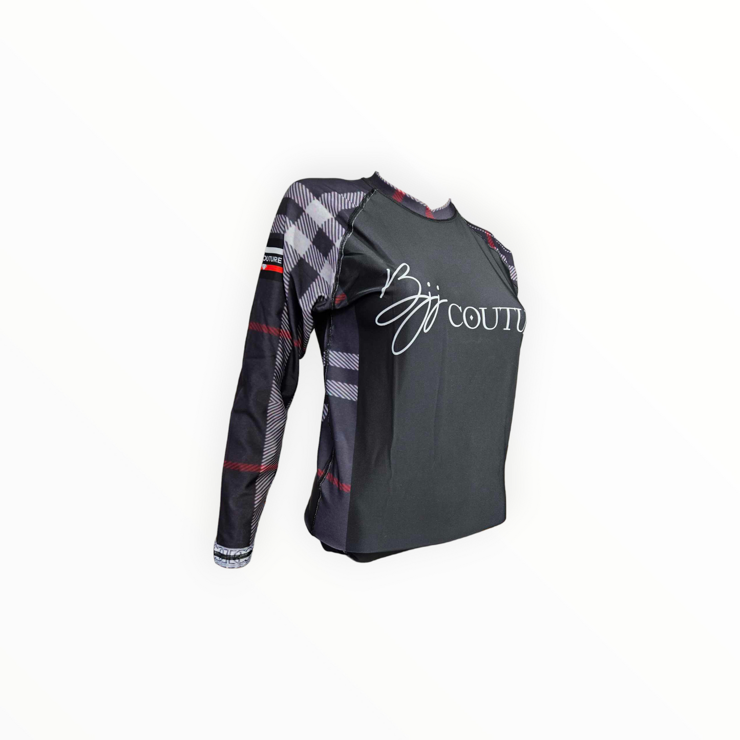 BJJ Couture Tartan Black and Red Rashguard