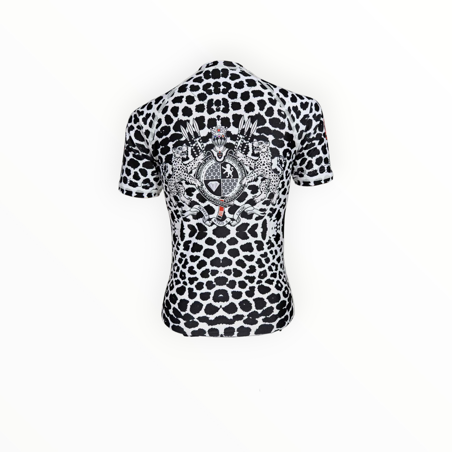 BJJ Couture Seamless White and Black Leopard Pattern Rashguard