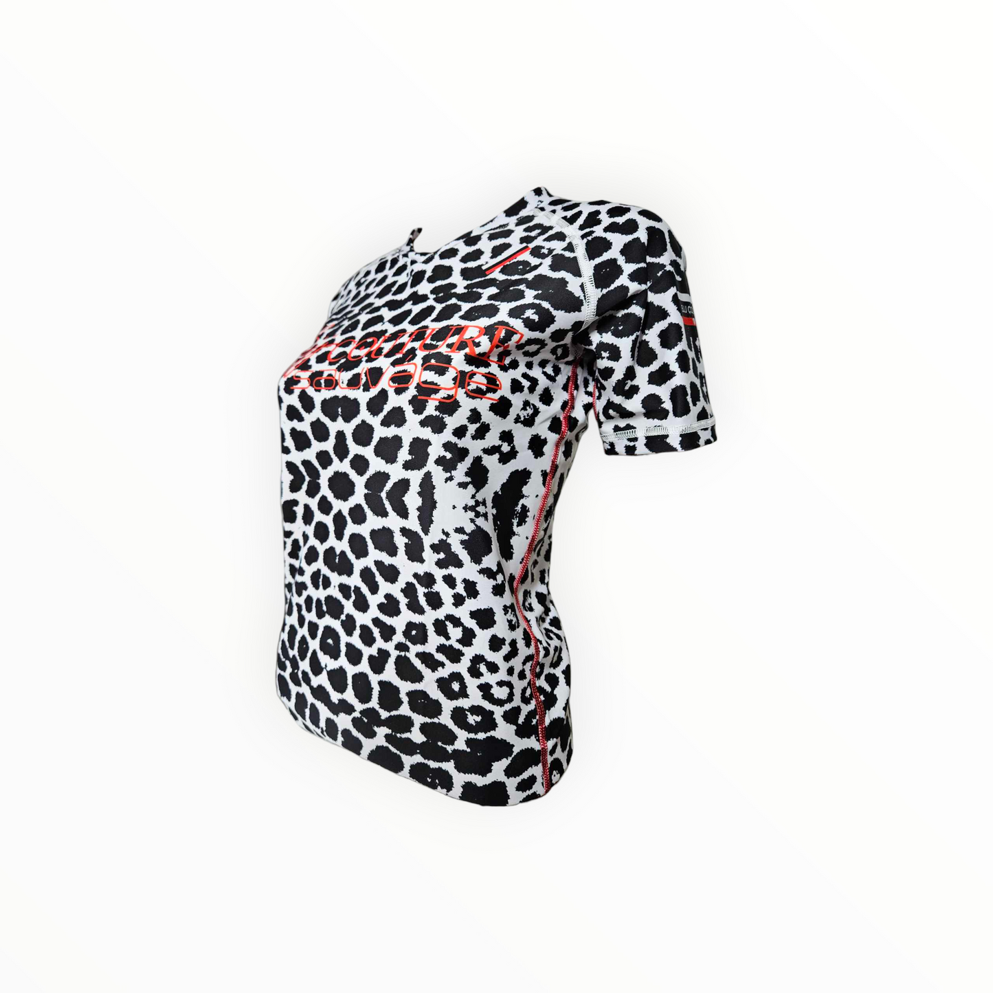 BJJ Couture Seamless White and Black Leopard Pattern Rashguard