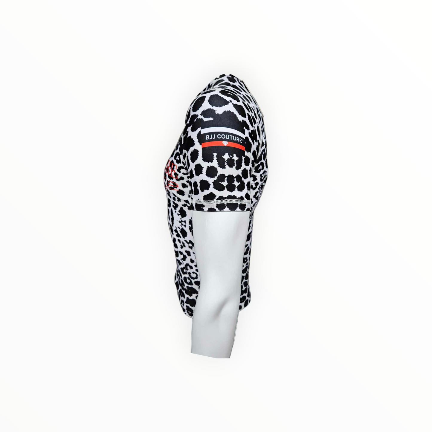 BJJ Couture Seamless White and Black Leopard Pattern Rashguard