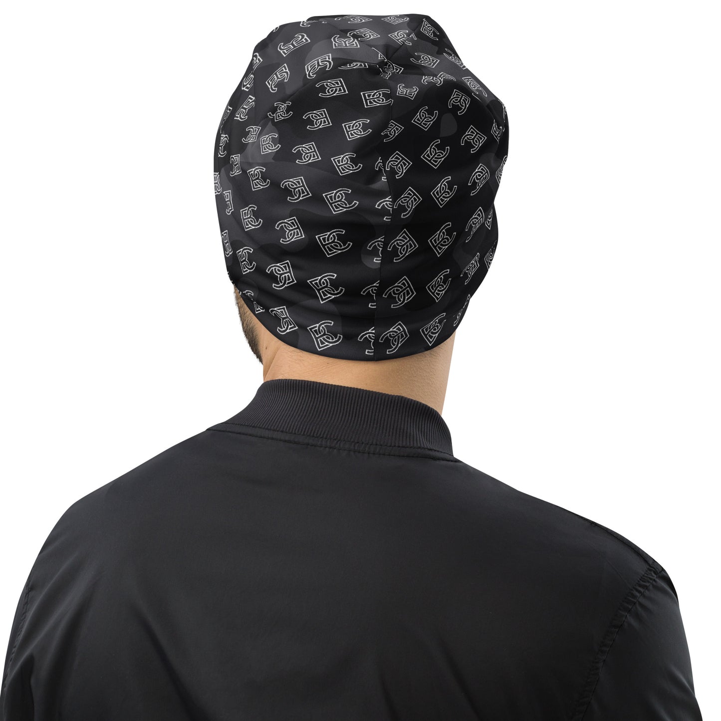 BJJ Couture Premium Black Camouflage Print Beanie